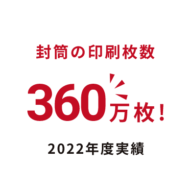 封筒の印刷枚数200万枚